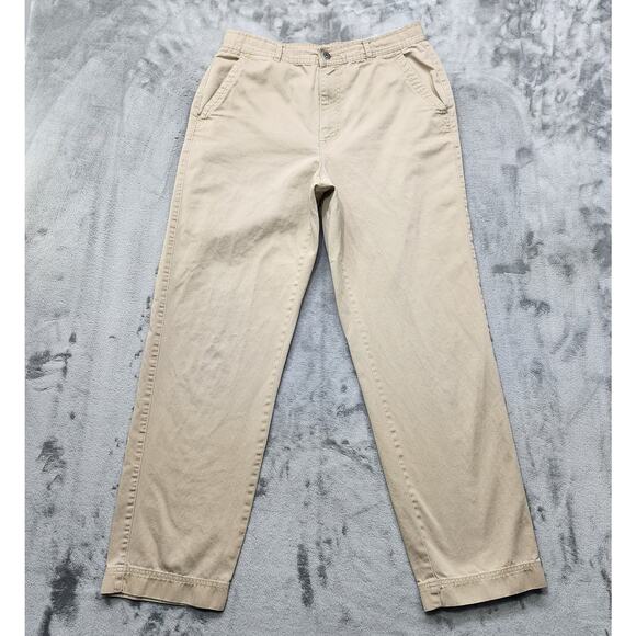 Liz Claiborne Pants Womens 14 Tan Khaki Cosette High Rise Straight Leg Chino - Picture 1 of 13